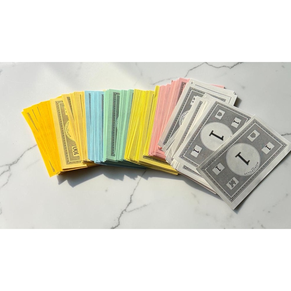 1995 Monopoly Deluxe Edition Money Replacement Parts Pieces